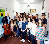 The Internationally recognized Project "Starving Artist Prevention".  Here in artistic collaboration with the young musicians of 'Luzes da Ribalta', in Brazil.