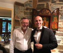 Chamber music derives partly from an old German tradition. I am passionately continuing this tradition in the United States. In the home on Lake Barcroft, Virginia in company with the honorable Dominick Cardella.