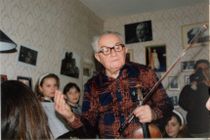 Vladimir Yeshayavitch Novak during the numerous student recitals in our home, surrounded by children and youth of all ages from immigrant families.